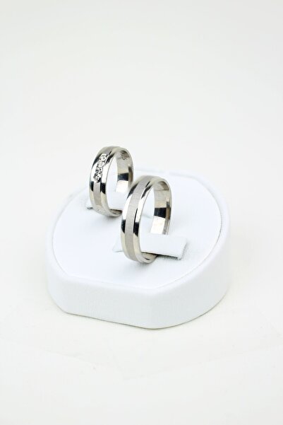 Gri Gümüş Saf Zarafet Döngüsü 925 Ayar Gümüş Alyans, Nişan ve Söz Yüzüğü