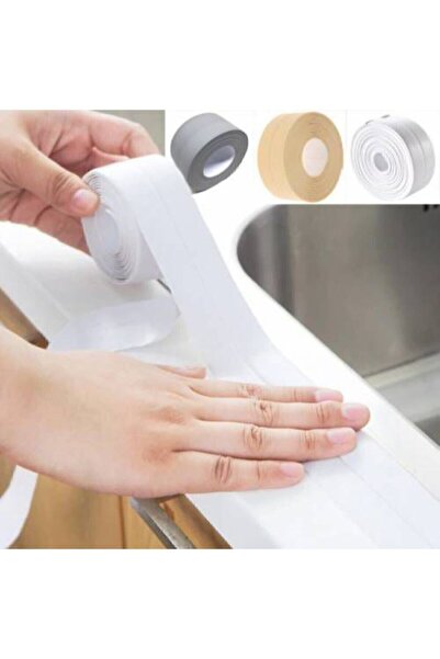 Zengin Hediyeler Beyaz Renk Su Sızdırmaz Bant 3.2mt Mutfak Banyo Lavabo Küvet...