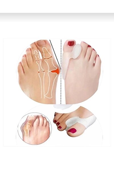 40sans 2li Silikon Jel Makaralı Ayak Başparmak Ateli Düzeltici Kemik Koruyucu...