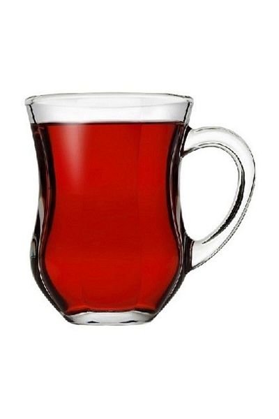 Paşabahçe 6-Piece Chubby Tea Cup with Brew Handles 55373