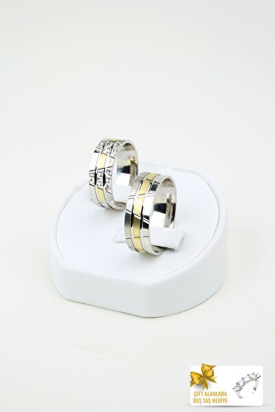 Gri Gümüş Estetik Zarafet Halkası 925 Ayar Gümüş Alyans, Nişan ve Söz Yüzüğü