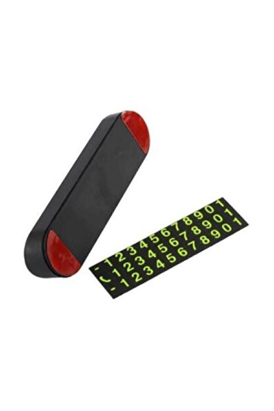 OMAC Araç Parktel Numaratör Oto Telefon Park Numaratörü Ön Cam Torpido Siyah