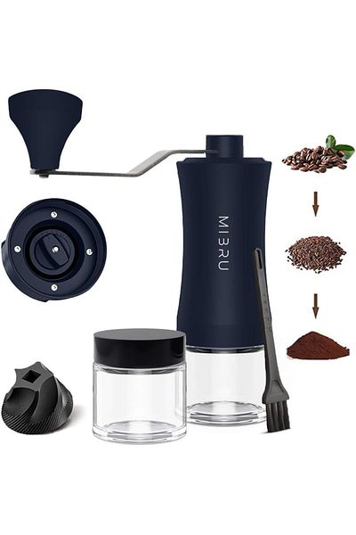 MIBRU Coffee manual grinder LE Denim with additional jar