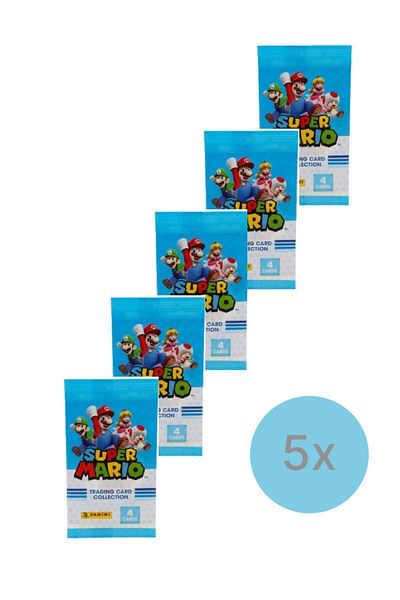 TOYFEST بطاقات سوبر ماريو التجارية - 5 عبوات