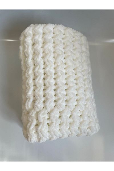 Alize Hand Knitted Baby Blanket