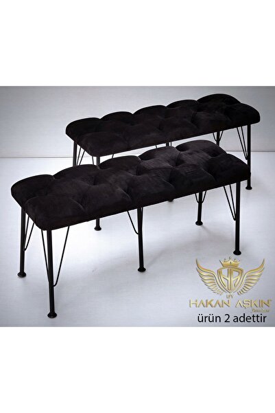 BY HAKAN AŞKIN Metal Ayaklı Babyface Puf & Bench Ikili 2024