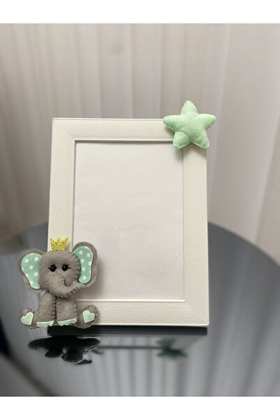 atölye ay ışığı Bebek Odası Çerçeve Fil Figürlü Mint Yeşili