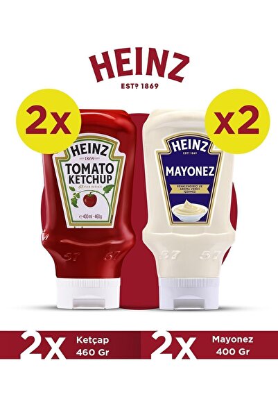Heinz Ketçap 460 Gr Ve Mayonez 400 Gr Fırsat Paketi (2 Adet Ketçap 460 Gr + 2 Adet Mayonez 400 Gr)