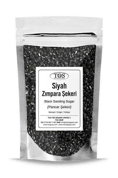 TOS The Organic Spices 250 g Black Sanding Sugar - Black Sanding Sugar