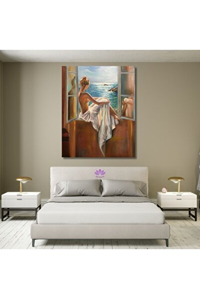 LİLYHOBBYLAND Sayılarla Boyama Hobi Seti  Pencereden Bakış Renkli Baskılı (ÇE...