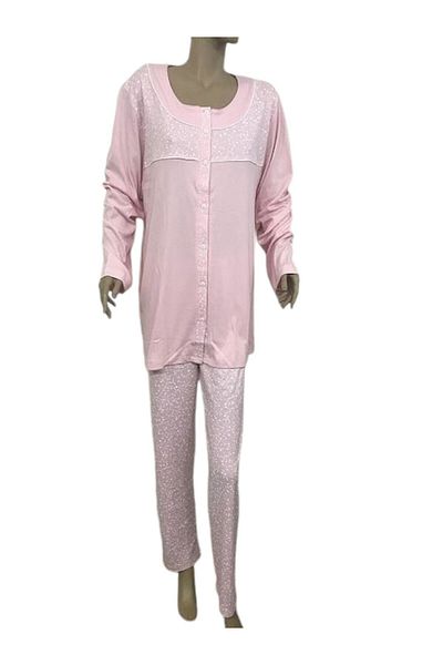 NENA COLLECTION Nena Women's Ultra Oversize Open Front Pajama Set-14276-salmon