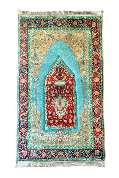 Sajda Mirage Covor de rugăciune moale - 3 cm grosime cu burete, zestre lavabile și covor de rugăciune pliabil