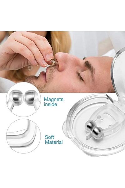 MFA SHOP Portable Mini - Magnetic Anti Snoring and Easy Breathing Nose Clip