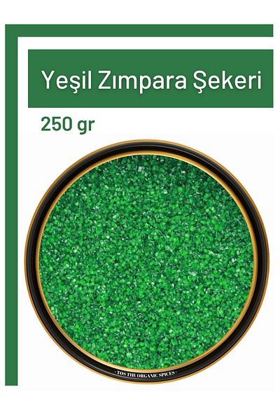 TOS The Organic Spices 250 g Green Sanding Sugar - Green Sanding Sugar