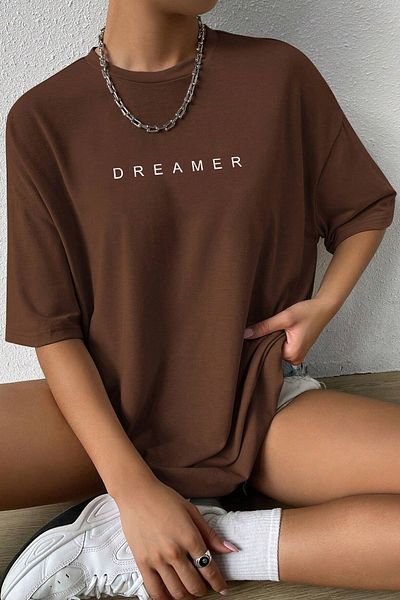 uyguntarz Unisex oversex triko s potiskem Dreamer