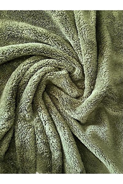 Aslan Online Çift Yüzlü Haki Welsoft Peluş Kumaş 180 Cm En