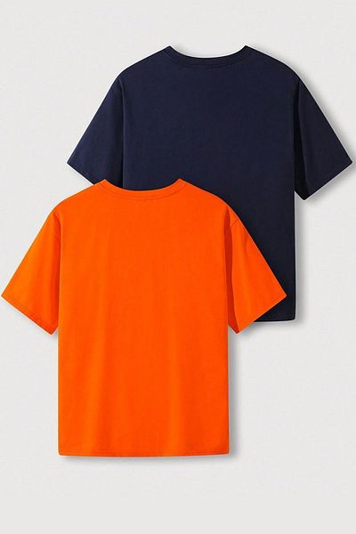 uyguntarz Μπλουζάκι Unisex Miami με στάμπα Oversize 2-pack