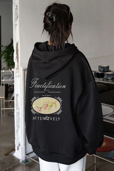 uyguntarz Унисекс голям суичър с принт Fructification