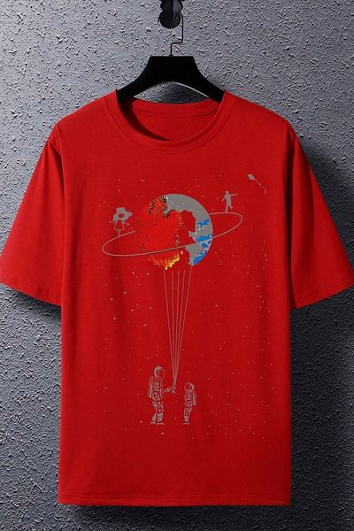 uyguntarz Μπλουζάκι με στάμπα με θέμα Unisex Universe