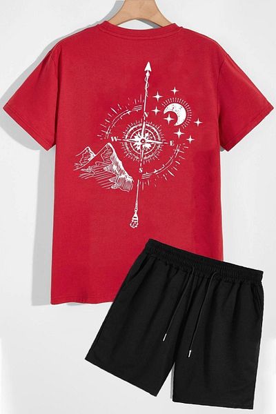 trendypassion Compass Shorts T-shirt Tracksuit Set