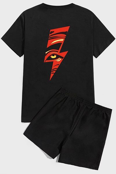 uyguntarz Σετ σορτς Lightning Print