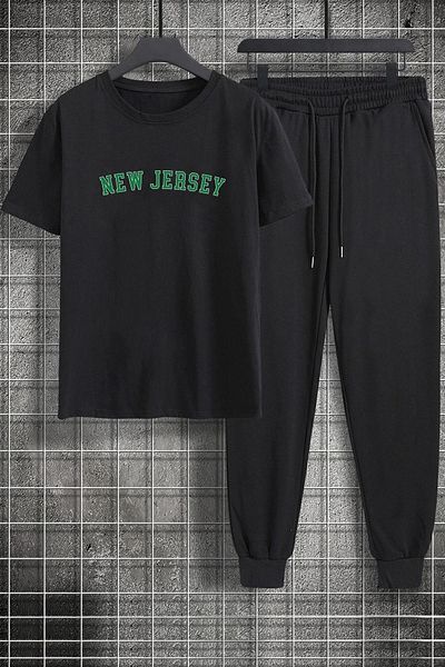 uyguntarz Σετ φόρμας Unisex New Jersey με στάμπα 2 τεμαχίων