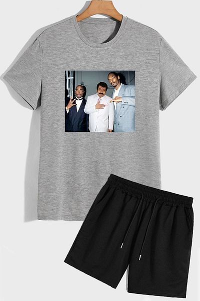 trendypassion Müslüm εμπριμέ σορτς T-shirt Σετ φόρμας
