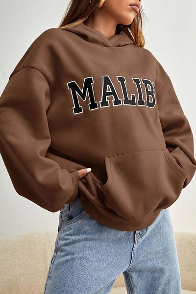 uyguntarz Unisex oversize mikina s potiskem Malibu