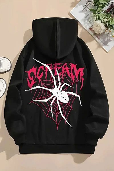uyguntarz Unisex oversize mikina s potiskem Scream