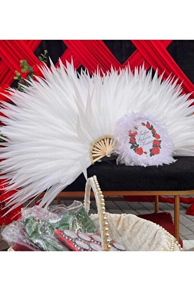 Asgard Saçaklı Büyük Boy Nedime Yelpazesi (8 Adet)