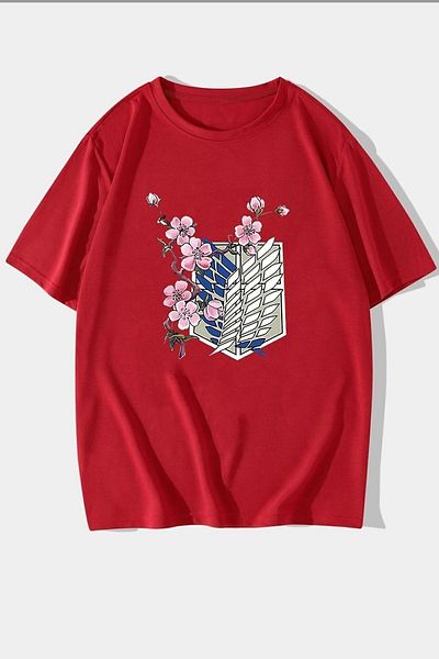 uyguntarz Unisex-T-Shirt mit Blumendruck