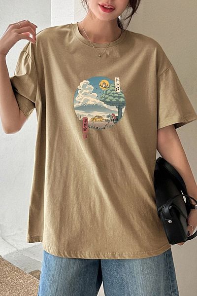 uyguntarz Μπλουζάκι Unisex Neighbor's Ukiyo E με στάμπα