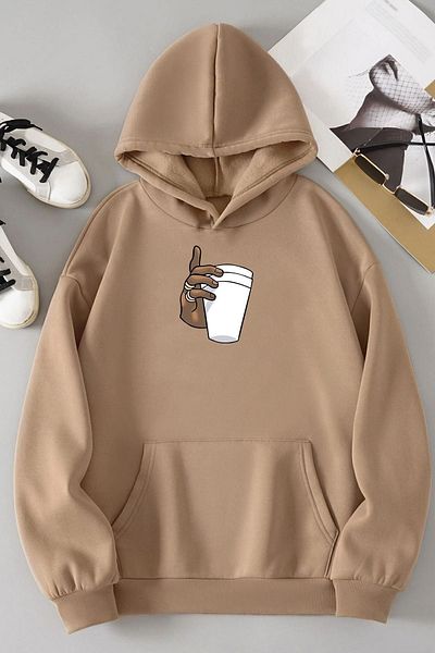 uyguntarz Φούτερ Dont Tupac Coffee Print