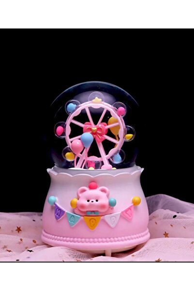 mr shopping MR Sevimli Dönme Dolap Kar Küresi,  Müzik Kutusu Renk Değiştirilm...