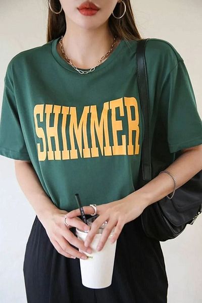 uyguntarz Μπλουζάκι Unisex Shimmer με στάμπα Oversize