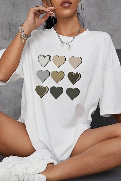 uyguntarz Unisex tričko s potiskem srdce