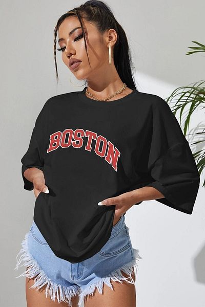 uyguntarz Μπλουζάκι Unisex με στάμπα Boston