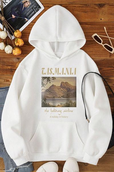 uyguntarz Φούτερ Unisex Oversize Tasmania με στάμπα