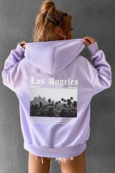 uyguntarz Unisex φούτερ με στάμπα Los Angles