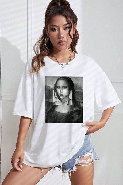 uyguntarz Μπλουζάκι Unisex Mona Lisa Printed Design