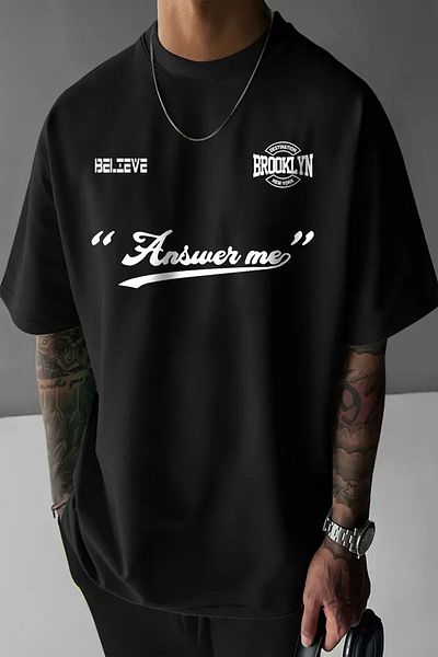 uyguntarz Μπλουζάκι Unisex Oversize Answer Printed