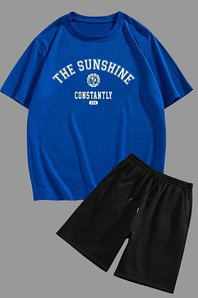 uyguntarz Unisex Σετ σορτς με στάμπα Sunshine