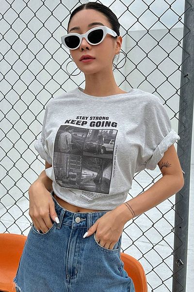 uyguntarz Unisex-T-Shirt mit „KeepGoing“-Aufdruck