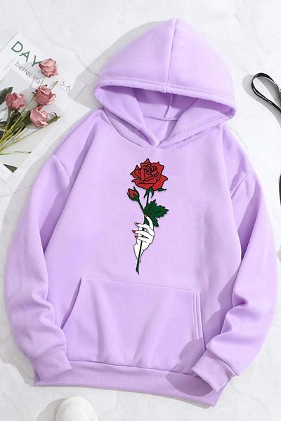 uyguntarz Unisex φούτερ με στάμπα ροζ
