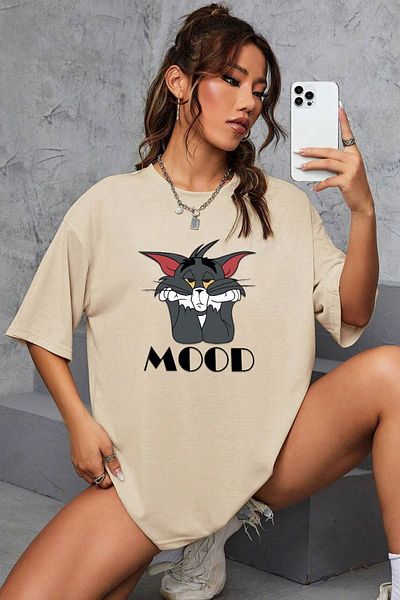 uyguntarz Μπλουζάκι Unisex Mood Printed Oversize