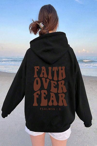 uyguntarz Oversize Faith над суичър с щампи