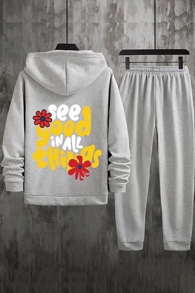 uyguntarz Σετ φόρμας Unisex Good Things Printed