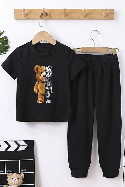 uyguntarz Kids Boys Bear Bottom - Σετ φόρμας τοπ