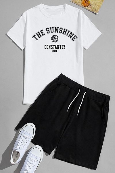uyguntarz Shorts-Set mit Sunshine-Print, Unisex