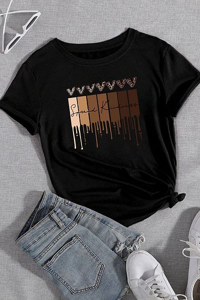 uyguntarz Μπλουζάκι με στάμπα με λεοπάρ μοτίβο Unisex Oversize